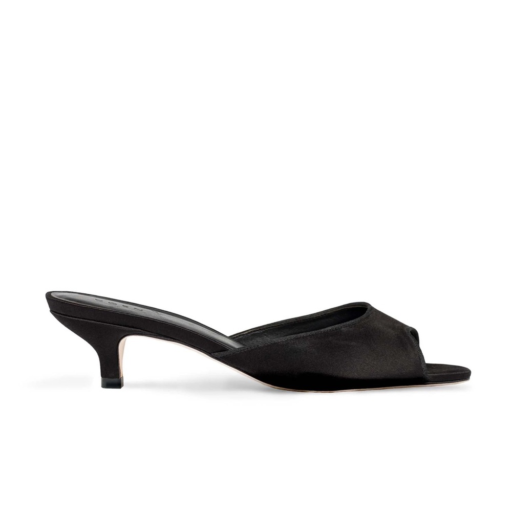 Dôen Callie mule - black satin - size 5 (fits size 5 to 6 US) BNWT